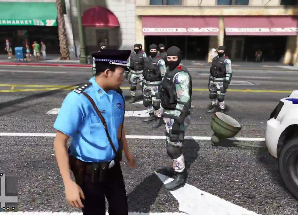 Gta5 带一群中国武警去警察局 警察们会不会海帕 高清在线观看 百度视频