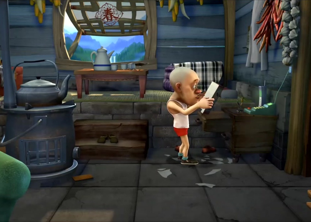 熊出没光头强看到卖烧烤的觉得自己做的好光头强自己制作